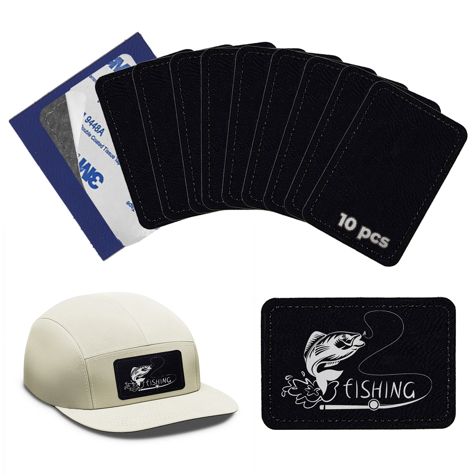 Laserable PU Rectangular Patch (10pcs) - Image 4