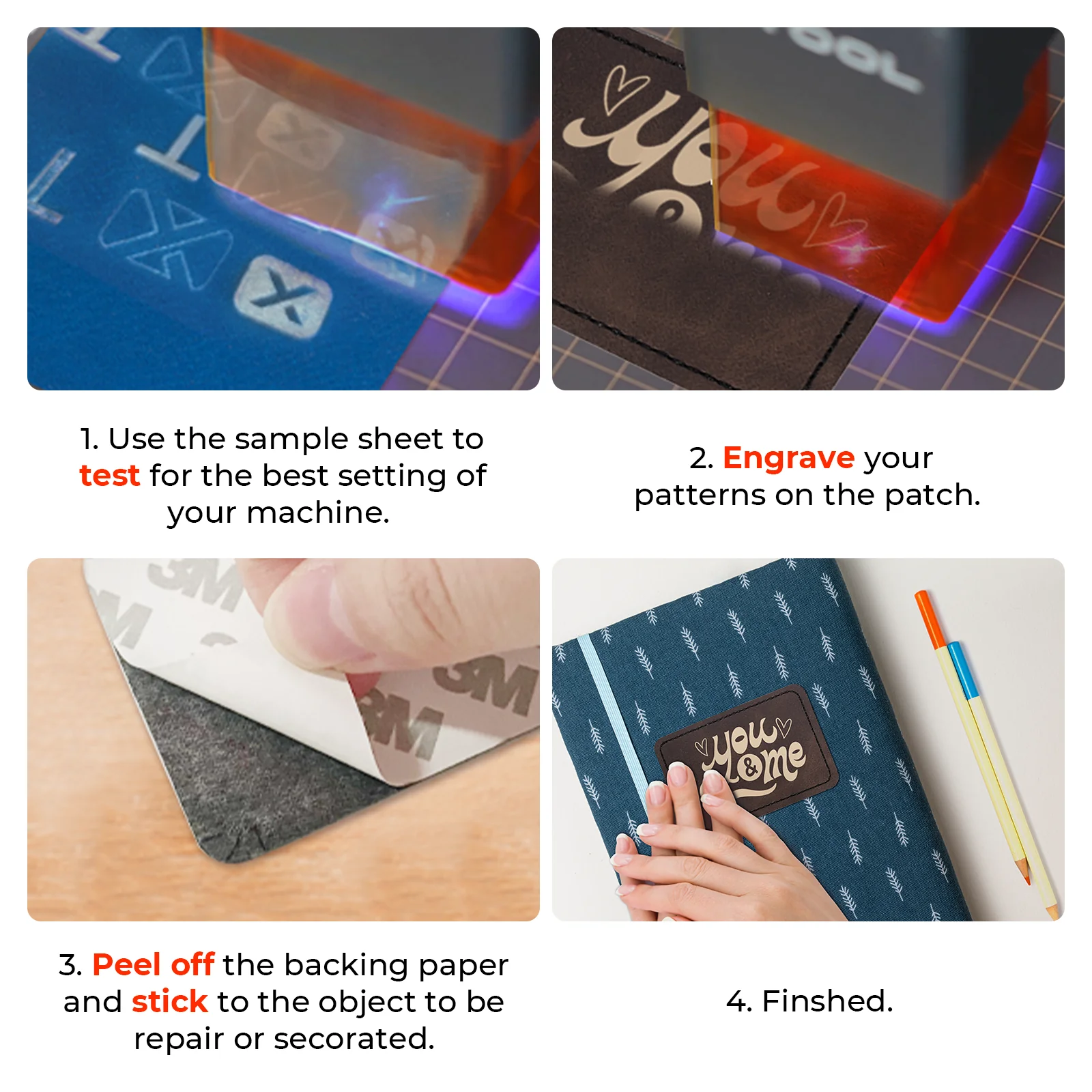 Laserable PU Rectangular Patch (10pcs) - Image 6