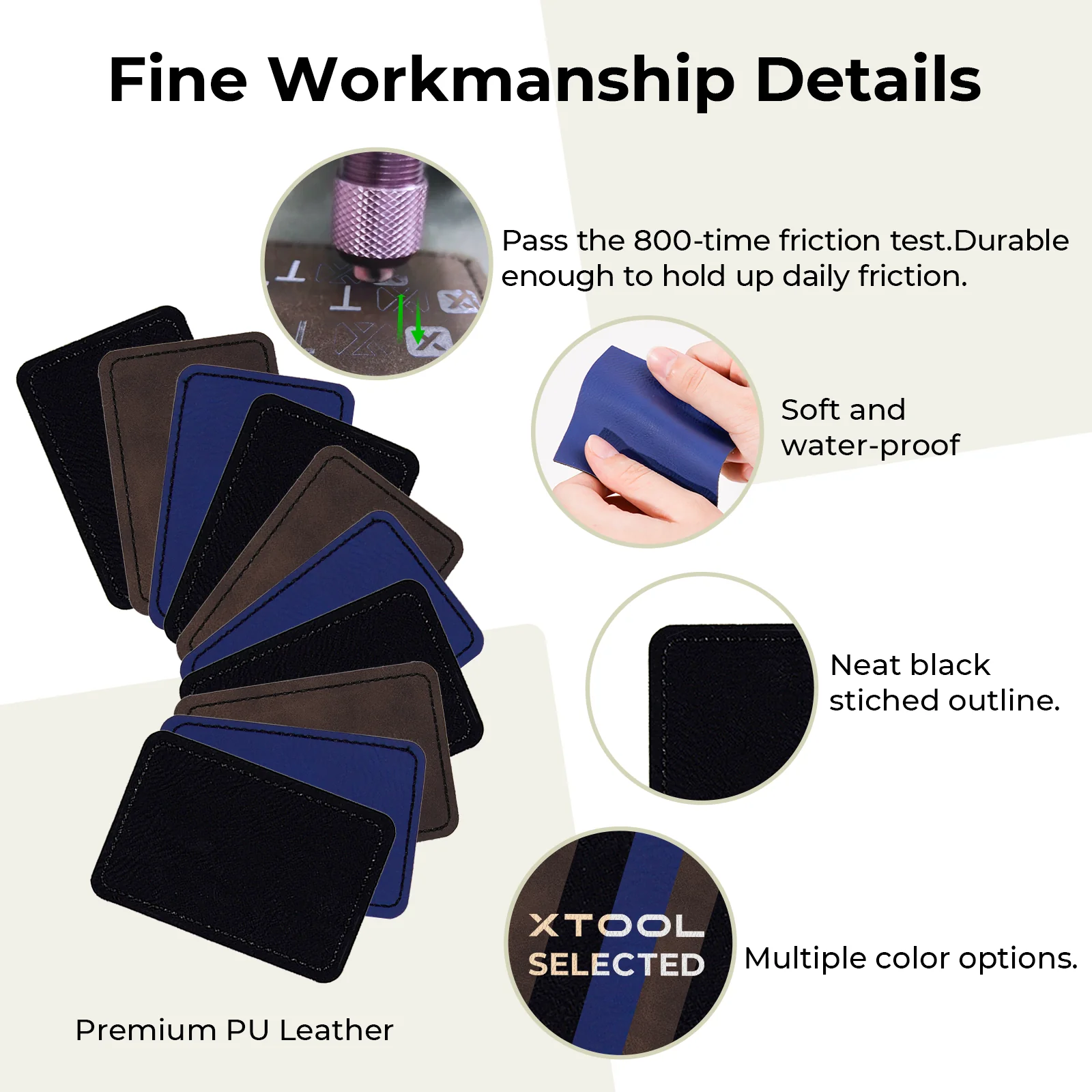 Laserable PU Rectangular Patch (10pcs) - Image 7