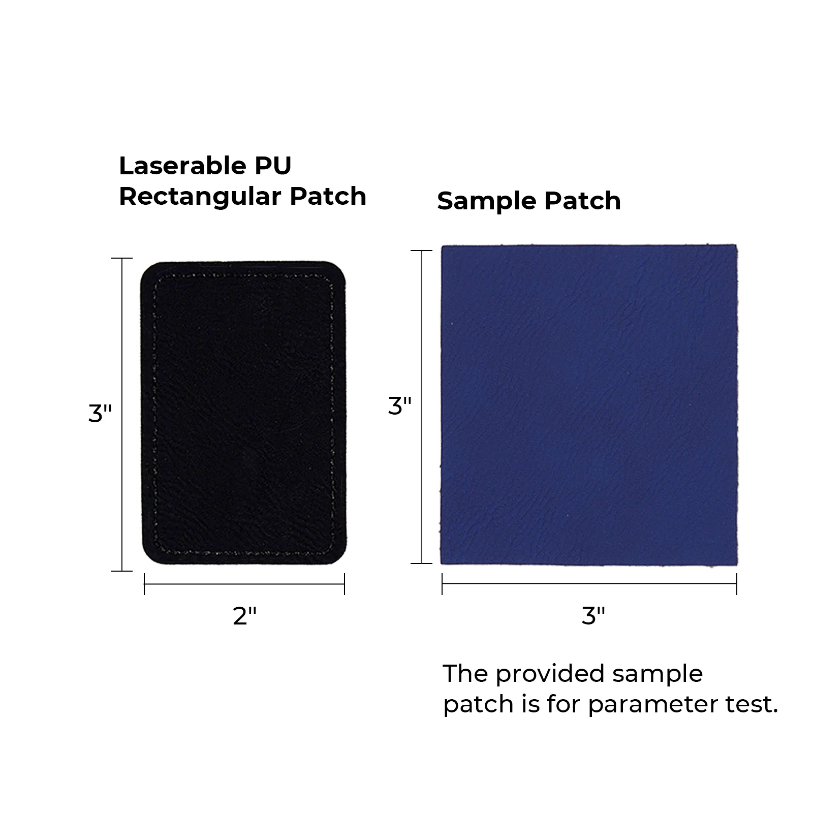 Laserable PU Rectangular Patch (10pcs) - Image 9