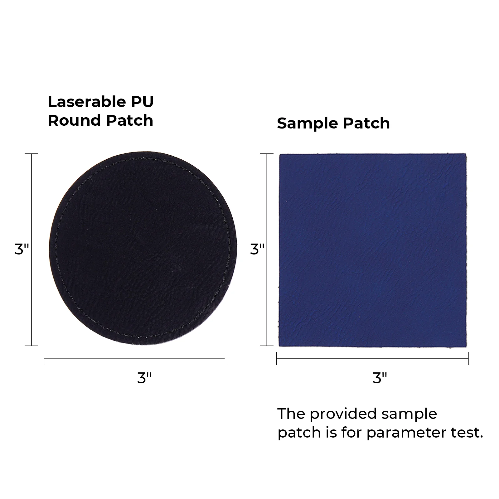 Laserable PU Round Patch (10pcs) - Image 3