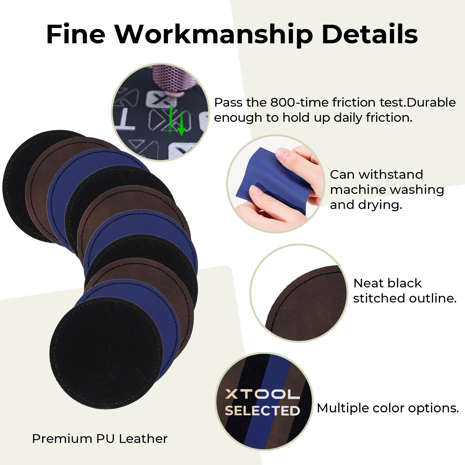 Laserable PU Round Patch (10pcs) - Image 6