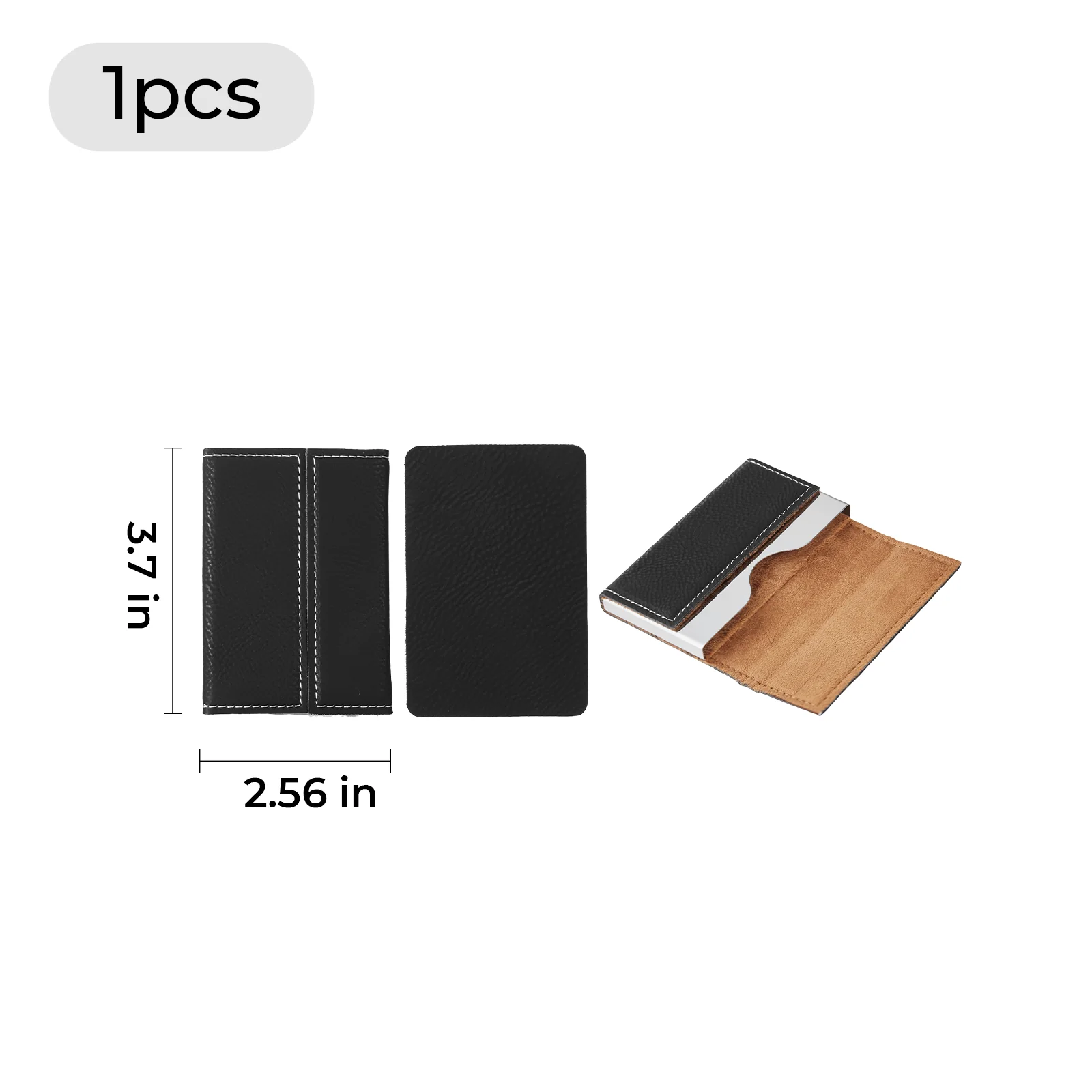 Laserable PU Leather Business Card Holder (1pcs) - Image 3