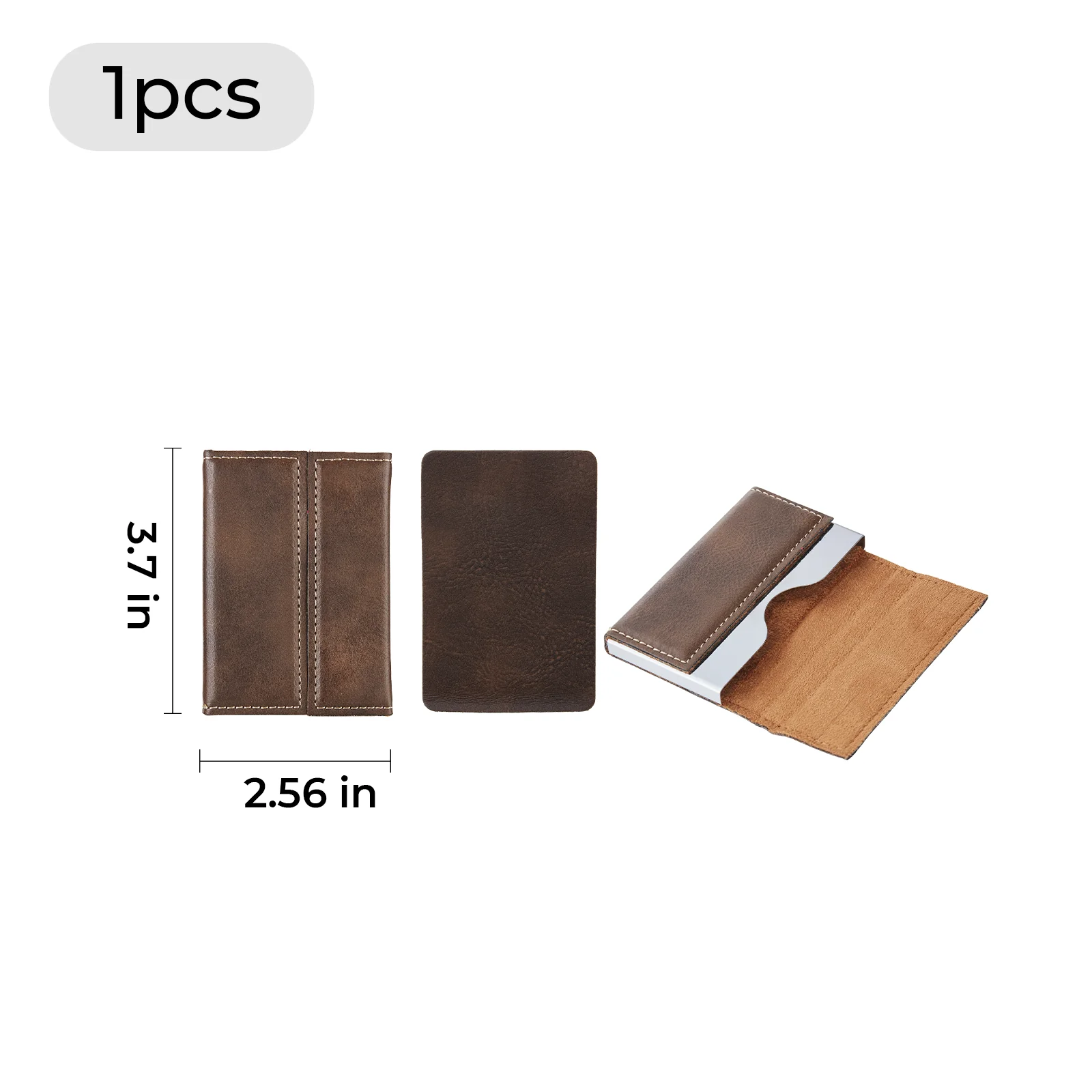 Laserable PU Leather Business Card Holder (1pcs) - Image 6