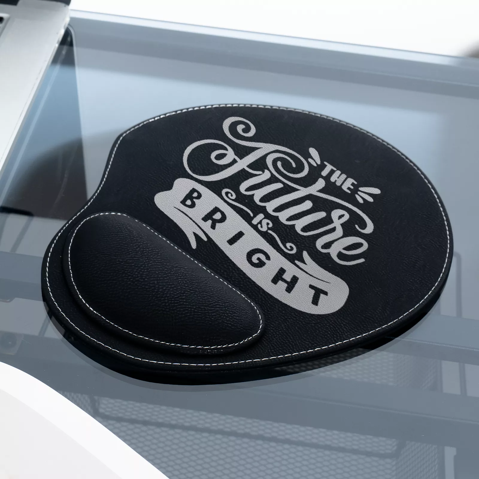 Laserable PU Mouse Pad with Wrist Support - Image 5