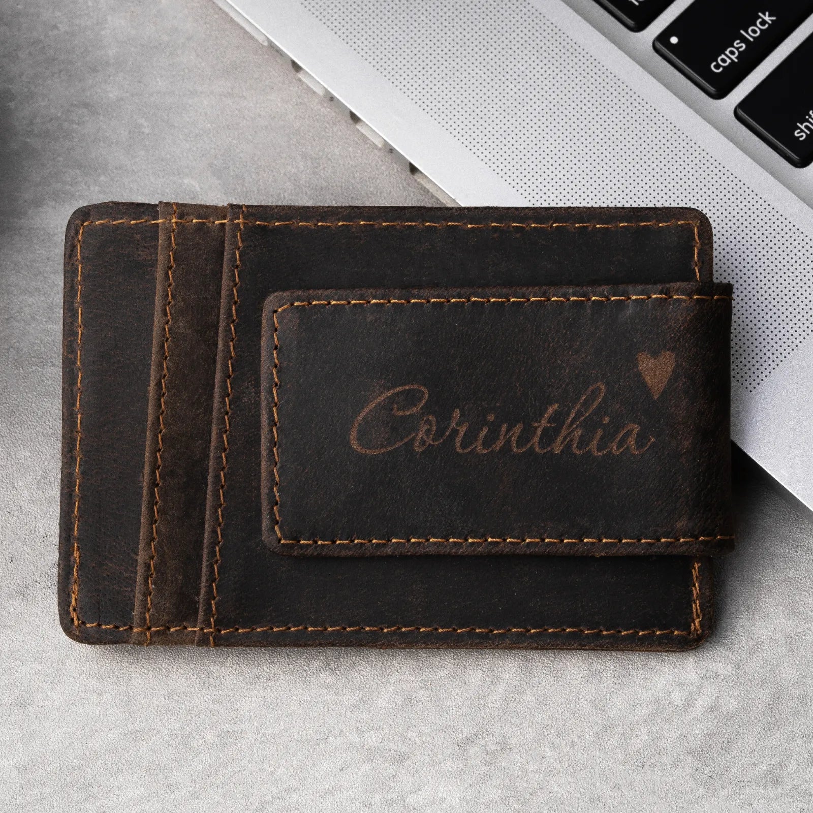 Leather Magnetic Money Clip Wallet (1pcs) - Image 11