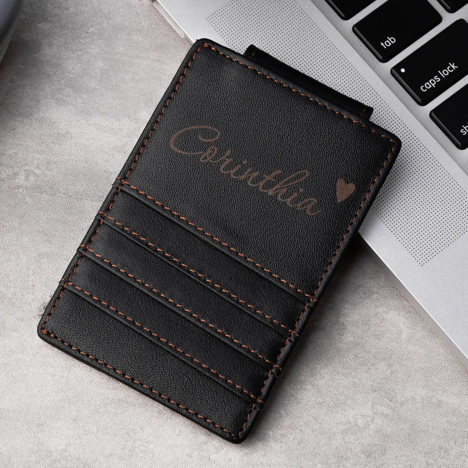 Leather Magnetic Money Clip Wallet (1pcs) - Image 2
