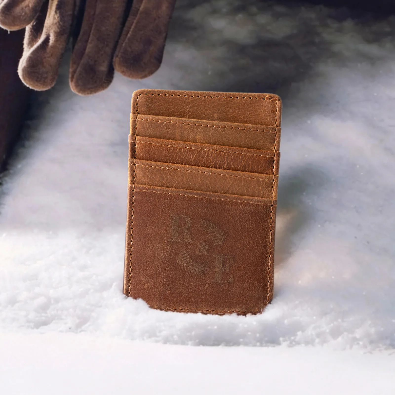 Leather Magnetic Money Clip Wallet (1pcs) - Image 7