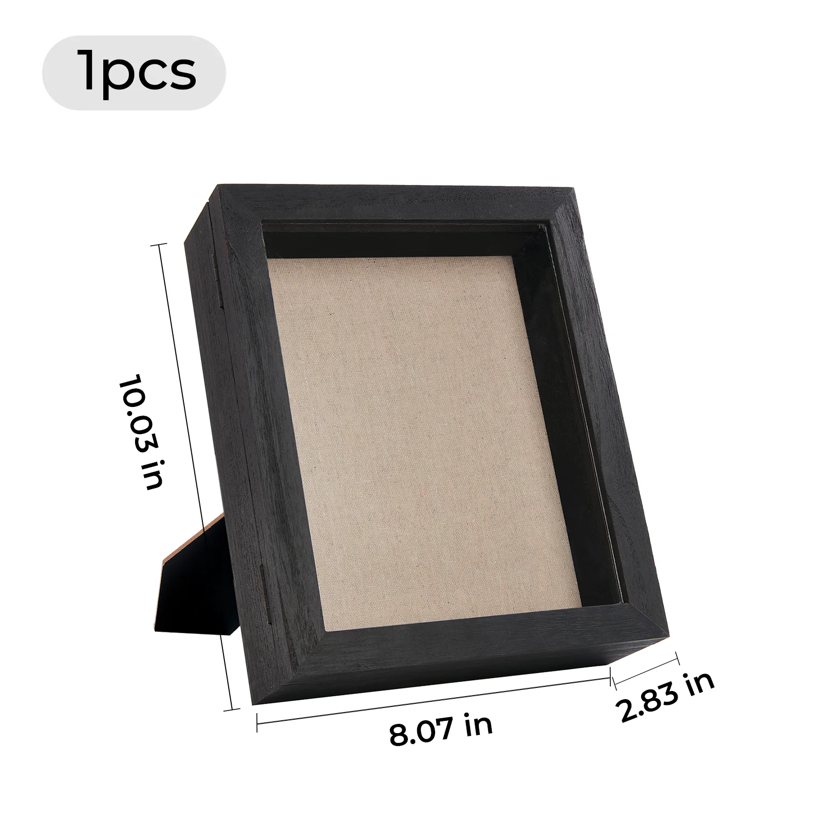 Black Magnetic Shadow Box Frame with Linen Back - Image 3