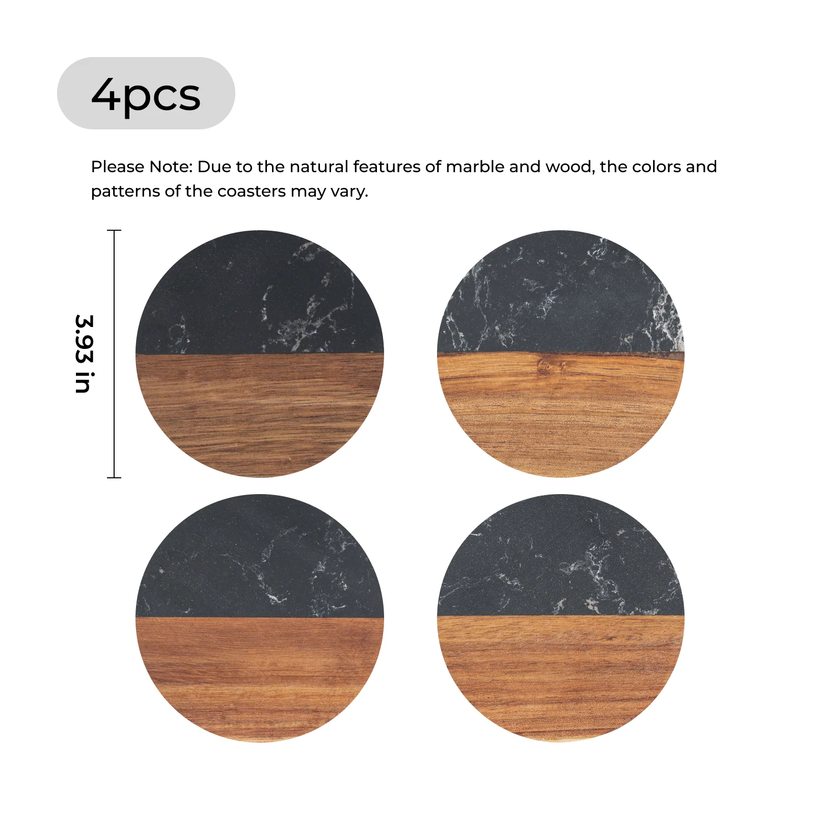 Marble and Wood Coasters (4pcs) - Image 15
