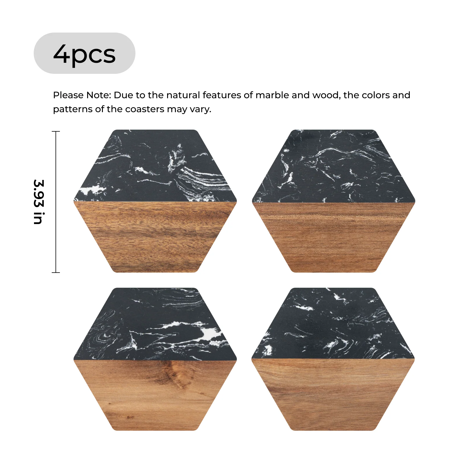 Marble and Wood Coasters (4pcs) - Image 18