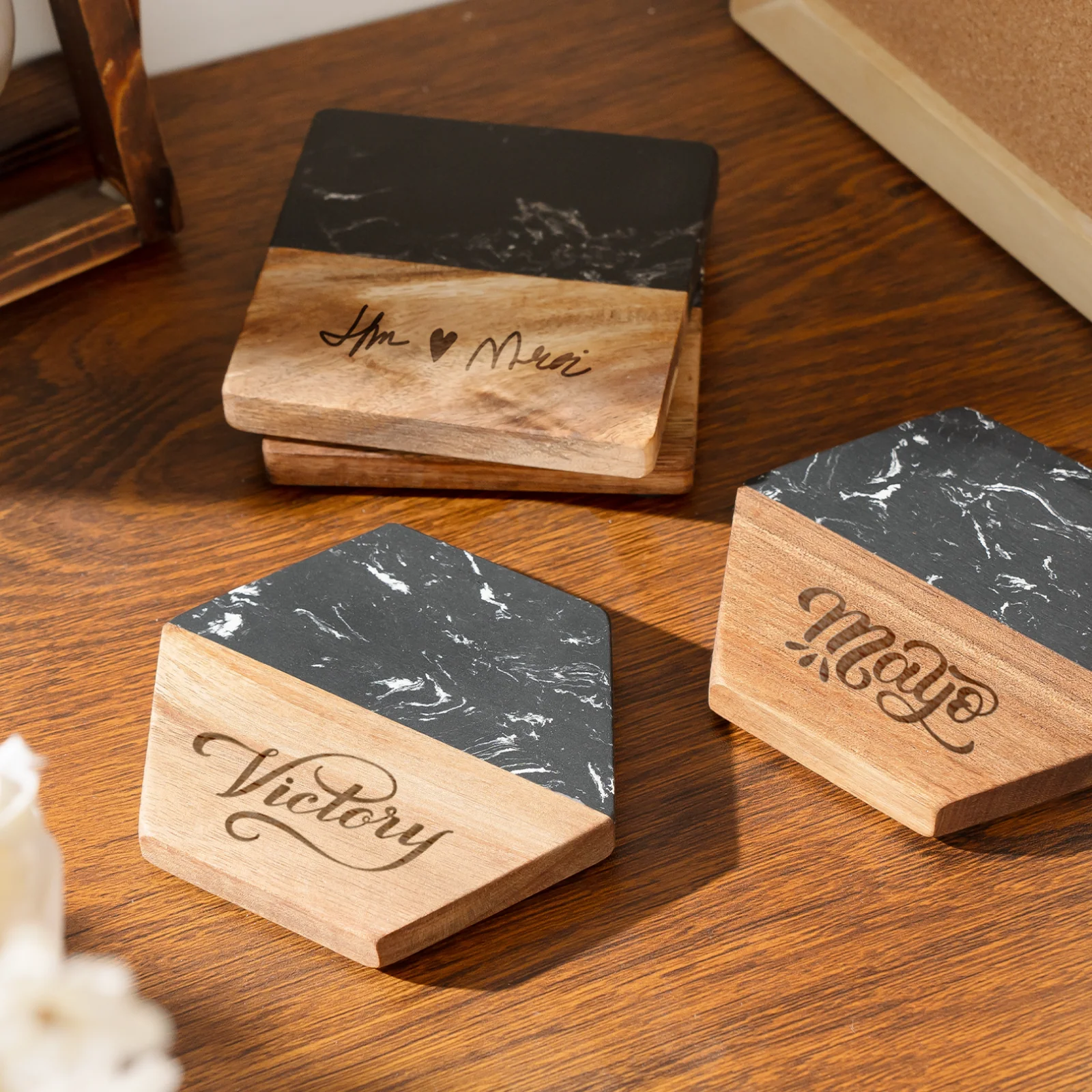 Marble and Wood Coasters (4pcs) - Image 20