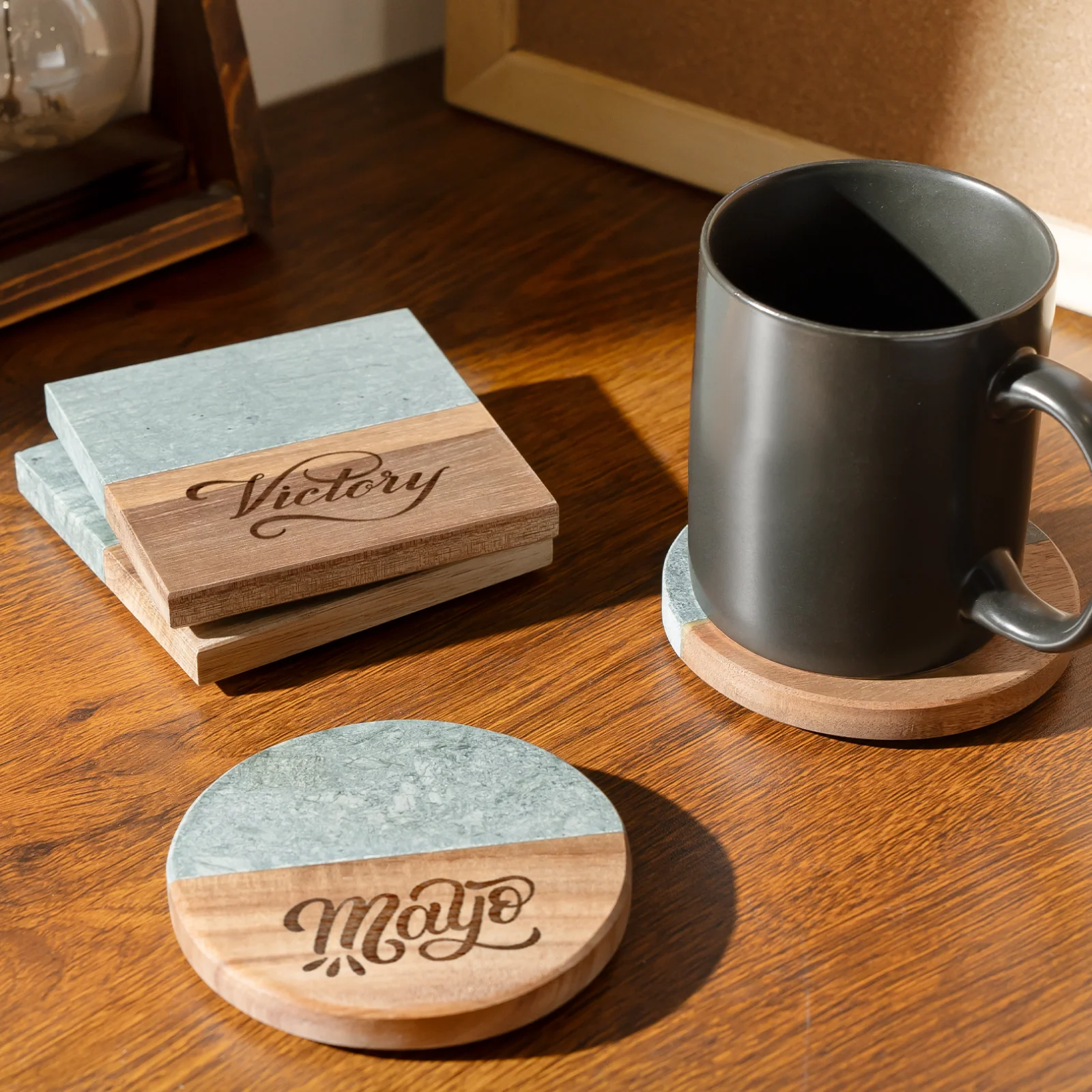 Marble and Wood Coasters (4pcs) - Image 23