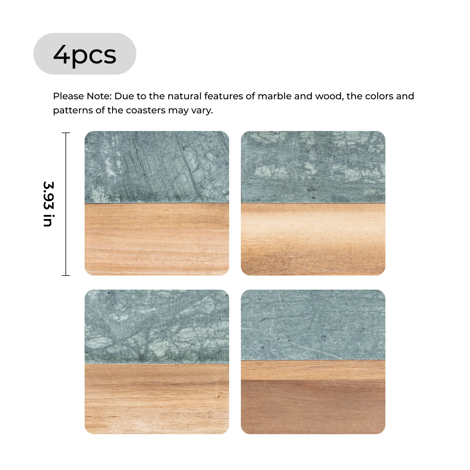 Marble and Wood Coasters (4pcs) - Image 24