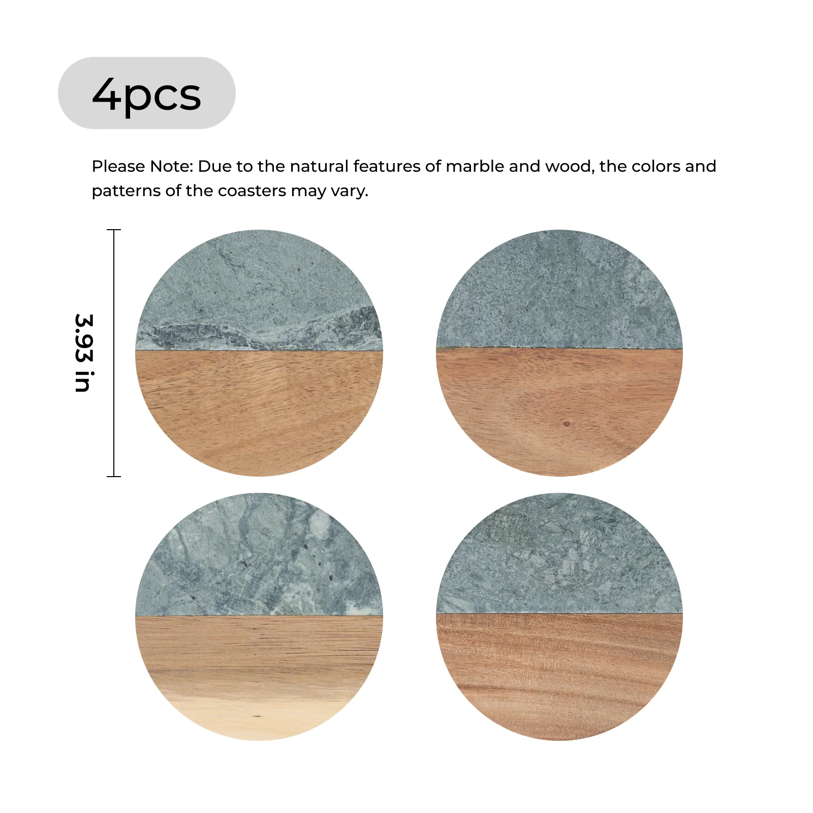 Marble and Wood Coasters (4pcs) - Image 26