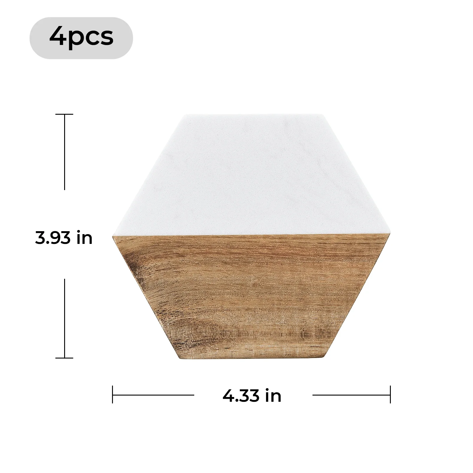 Marble and Wood Coasters (4pcs) - Image 4