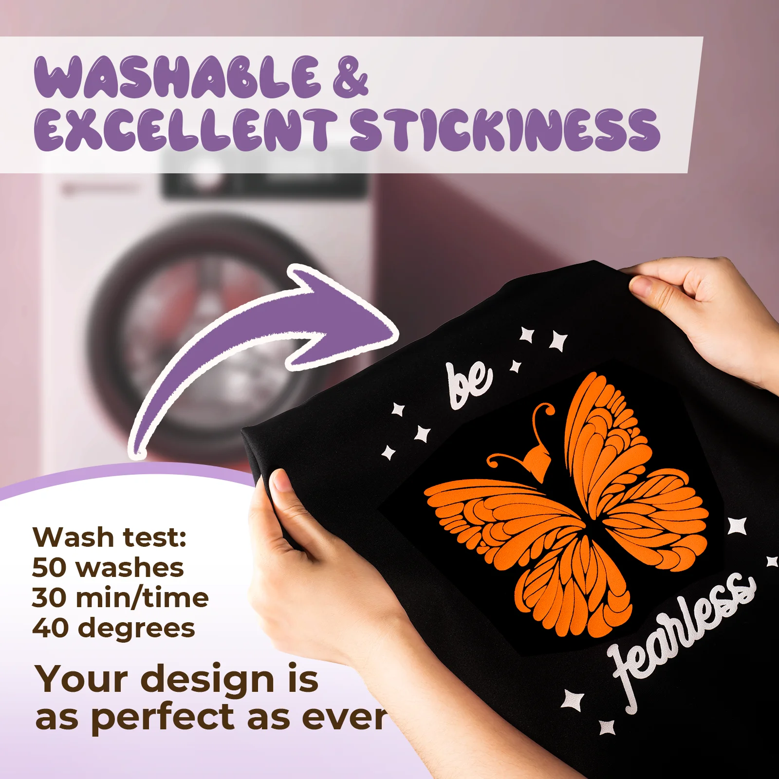 Orange 3D Puff Heat Transfer Vinyl Roll - Image 4
