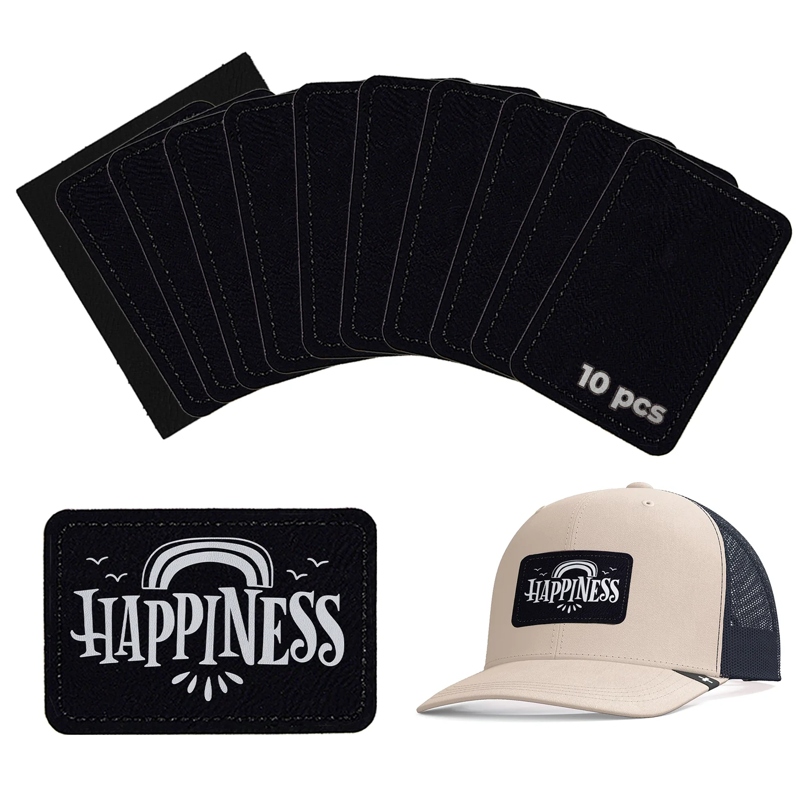 Rectangular Laserable PU Iron-on Patch (10pcs) - Image 11