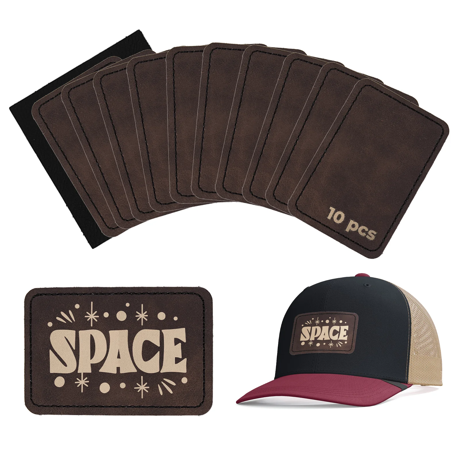 Rectangular Laserable PU Iron-on Patch (10pcs) - Image 13