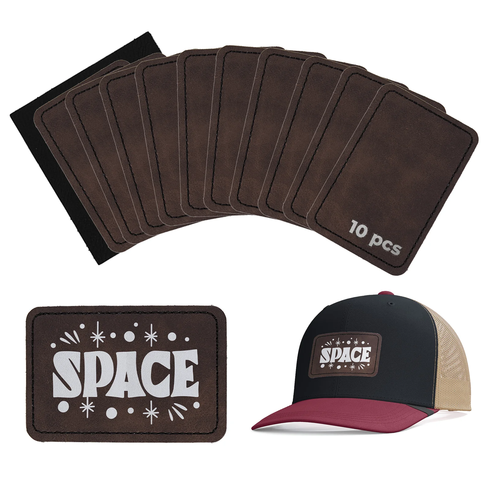 Rectangular Laserable PU Iron-on Patch (10pcs) - Image 15