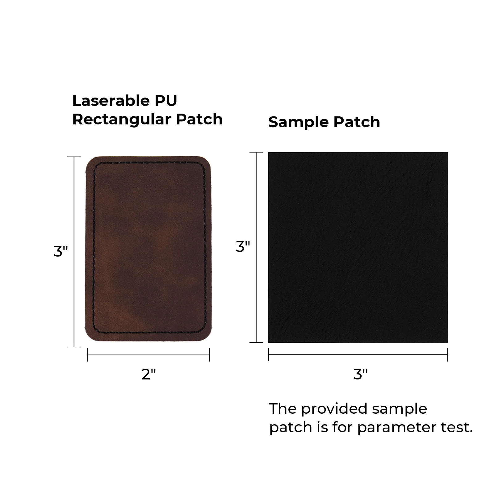 Rectangular Laserable PU Iron-on Patch (10pcs) - Image 7
