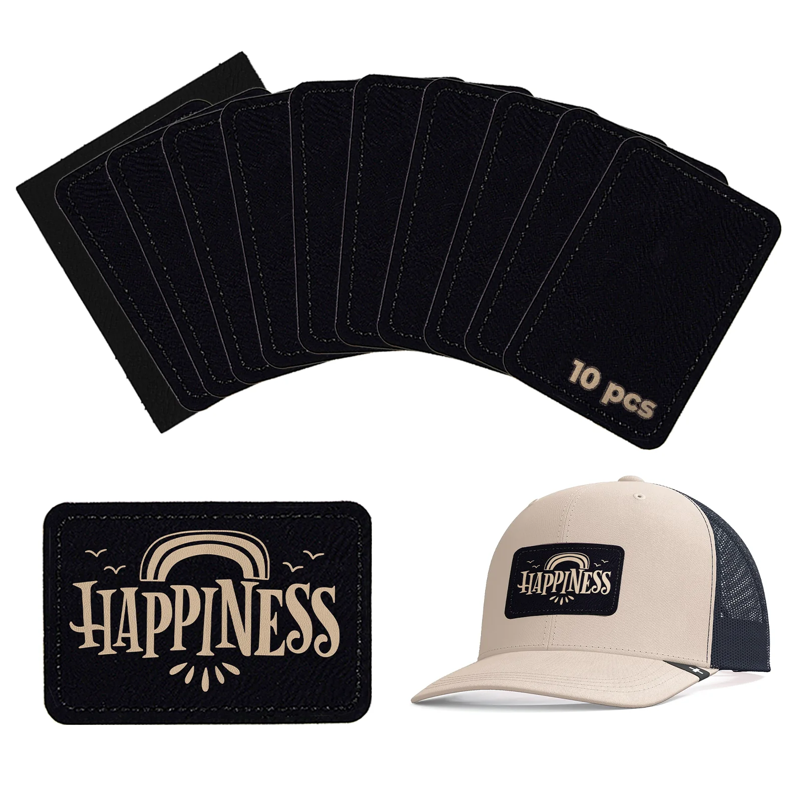 Rectangular Laserable PU Iron-on Patch (10pcs) - Image 9