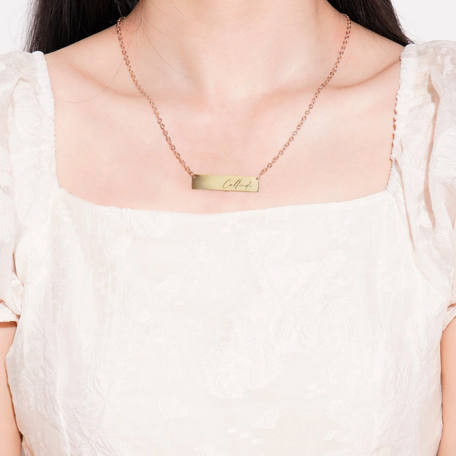 Stainless Steel Mixed Colors Bar Necklace (6pcs) - Image 6