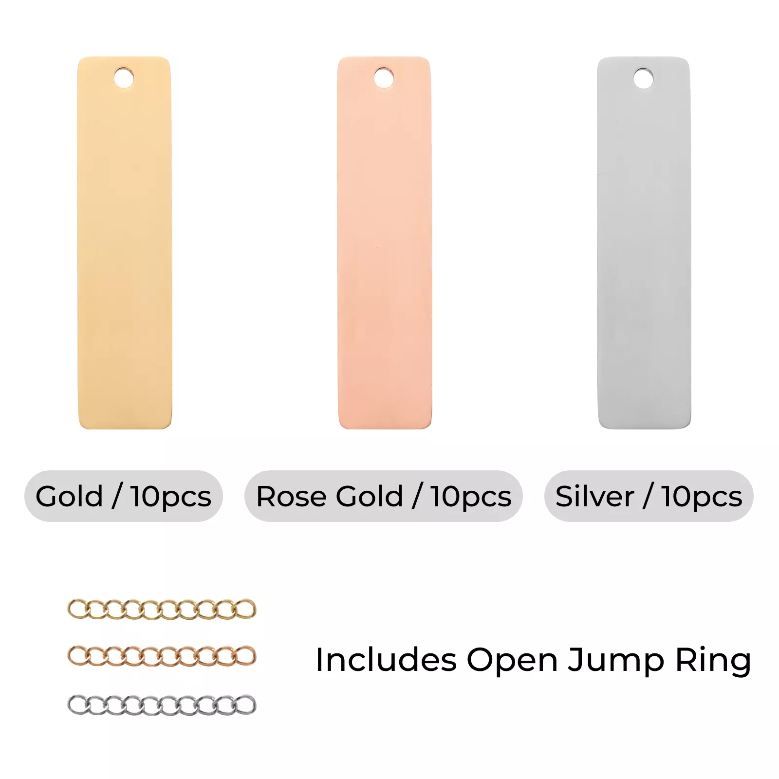 Stainless Steel Bar Pendant (30pcs) - Image 4