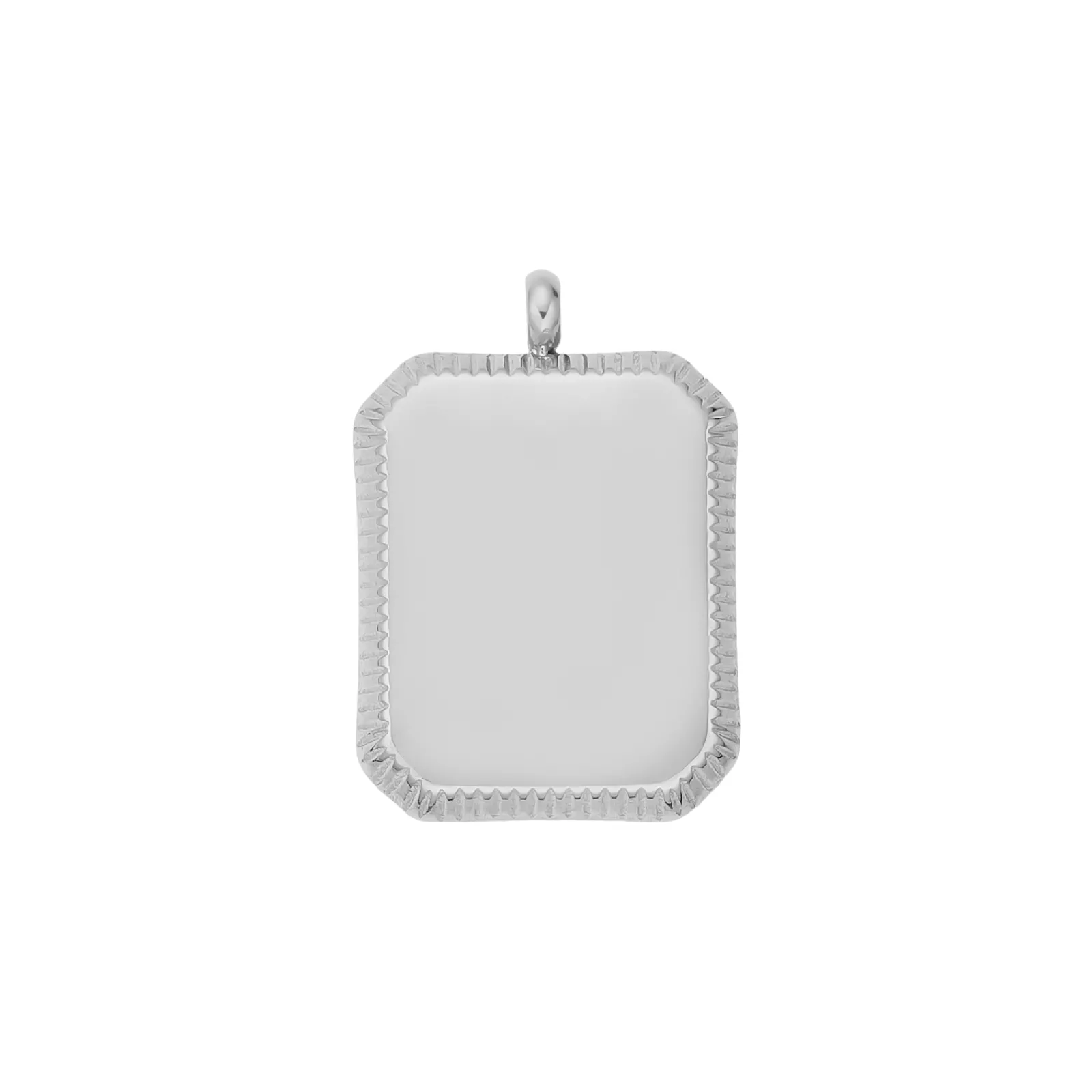 Stainless Steel Embossed Square Pendant (10pcs) - Image 4