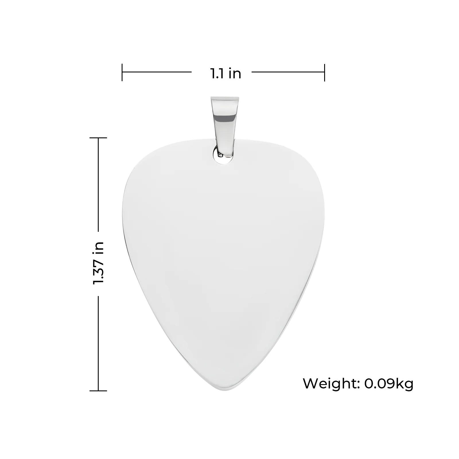 Stainless Steel Guitar Pick Pendants (10pcs) - Image 3