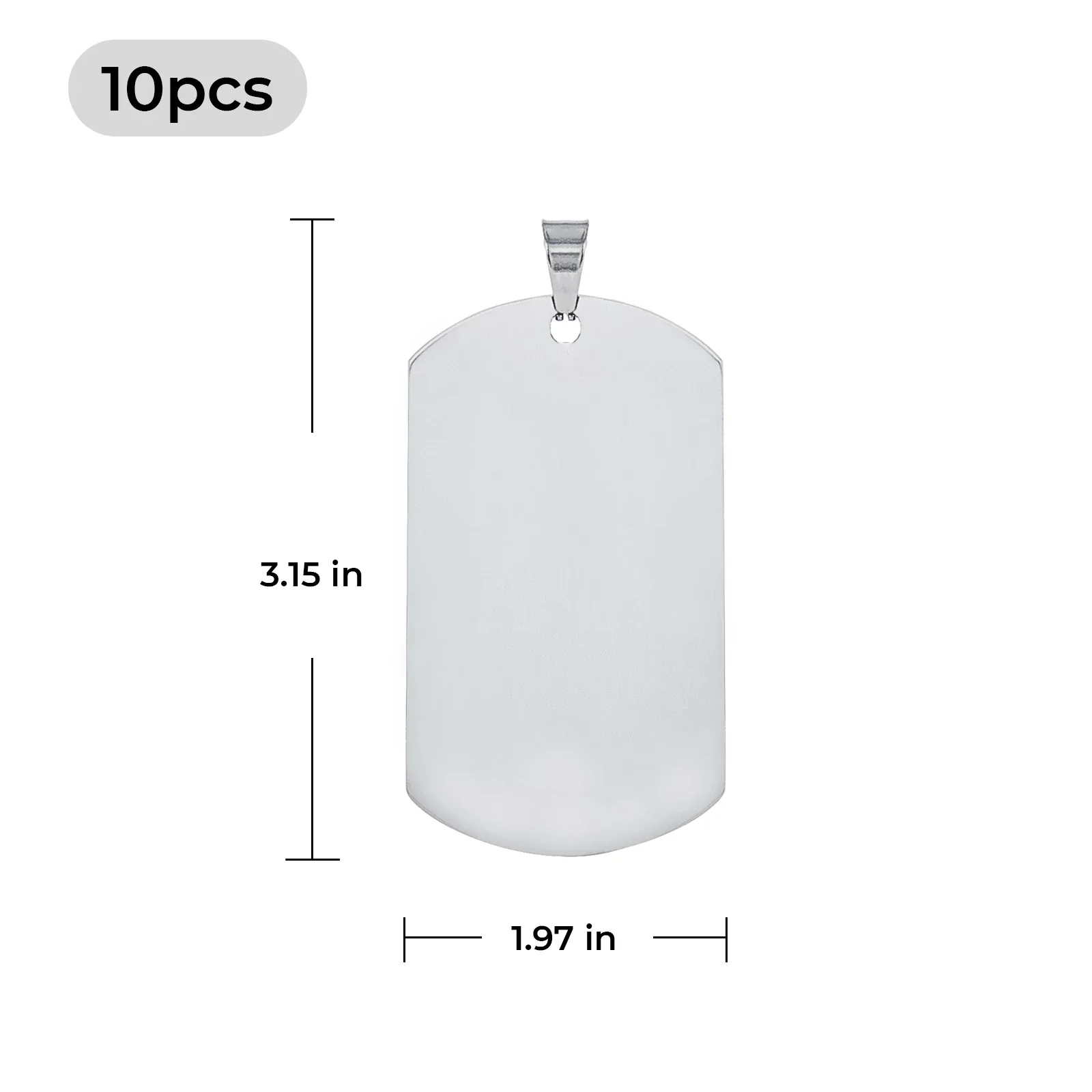 Stainless Steel Military Pendant (10pcs) - Image 9