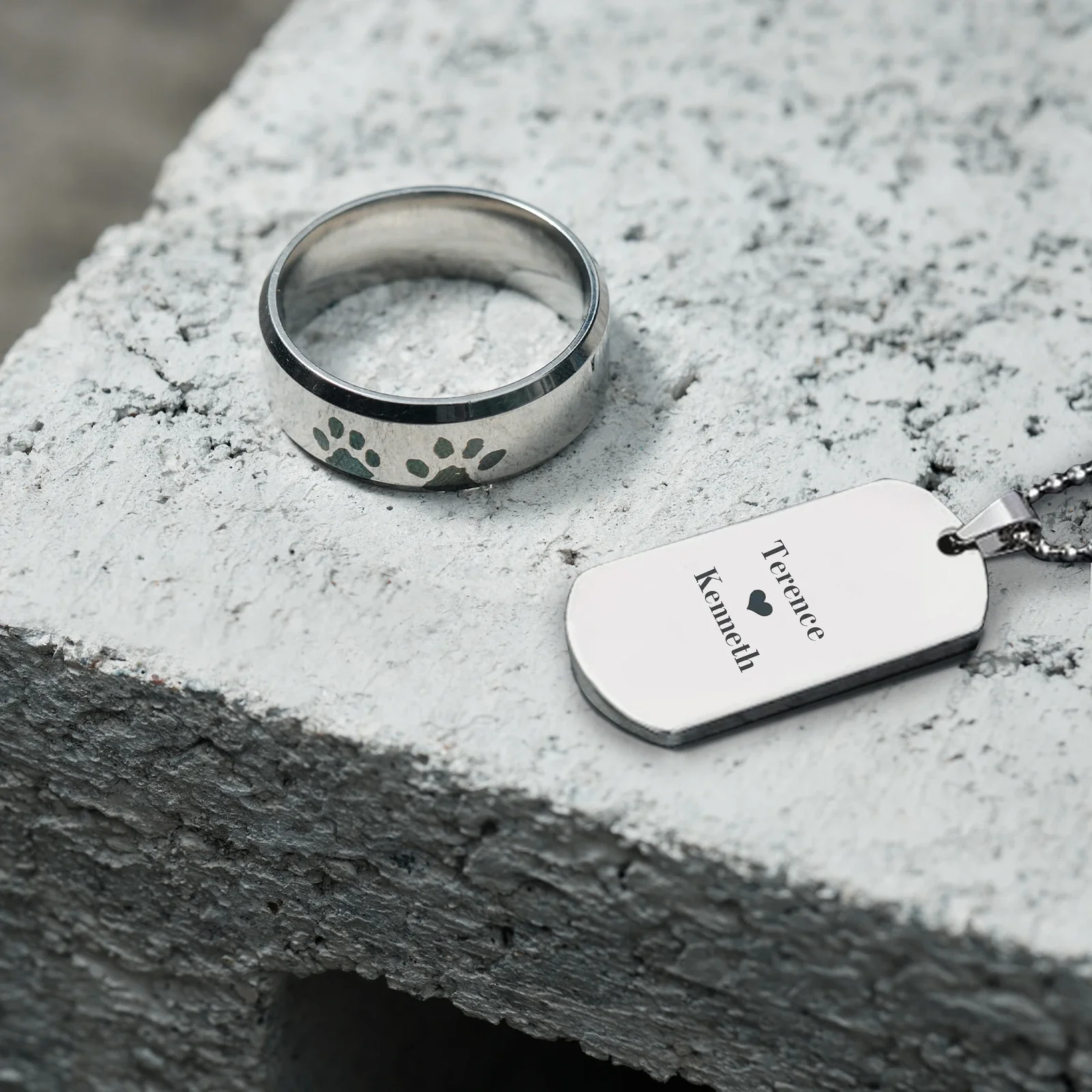Stainless Steel Rounded Rectangle Pendant (10pcs) - Image 2