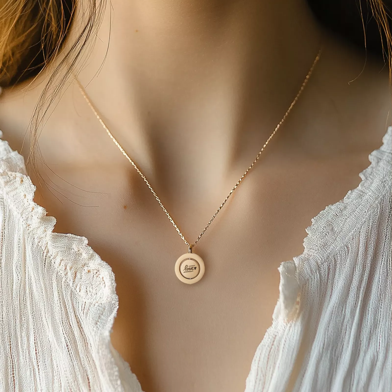 Stainless Steel Spinner Pendant Necklace (3pcs) - Image 2