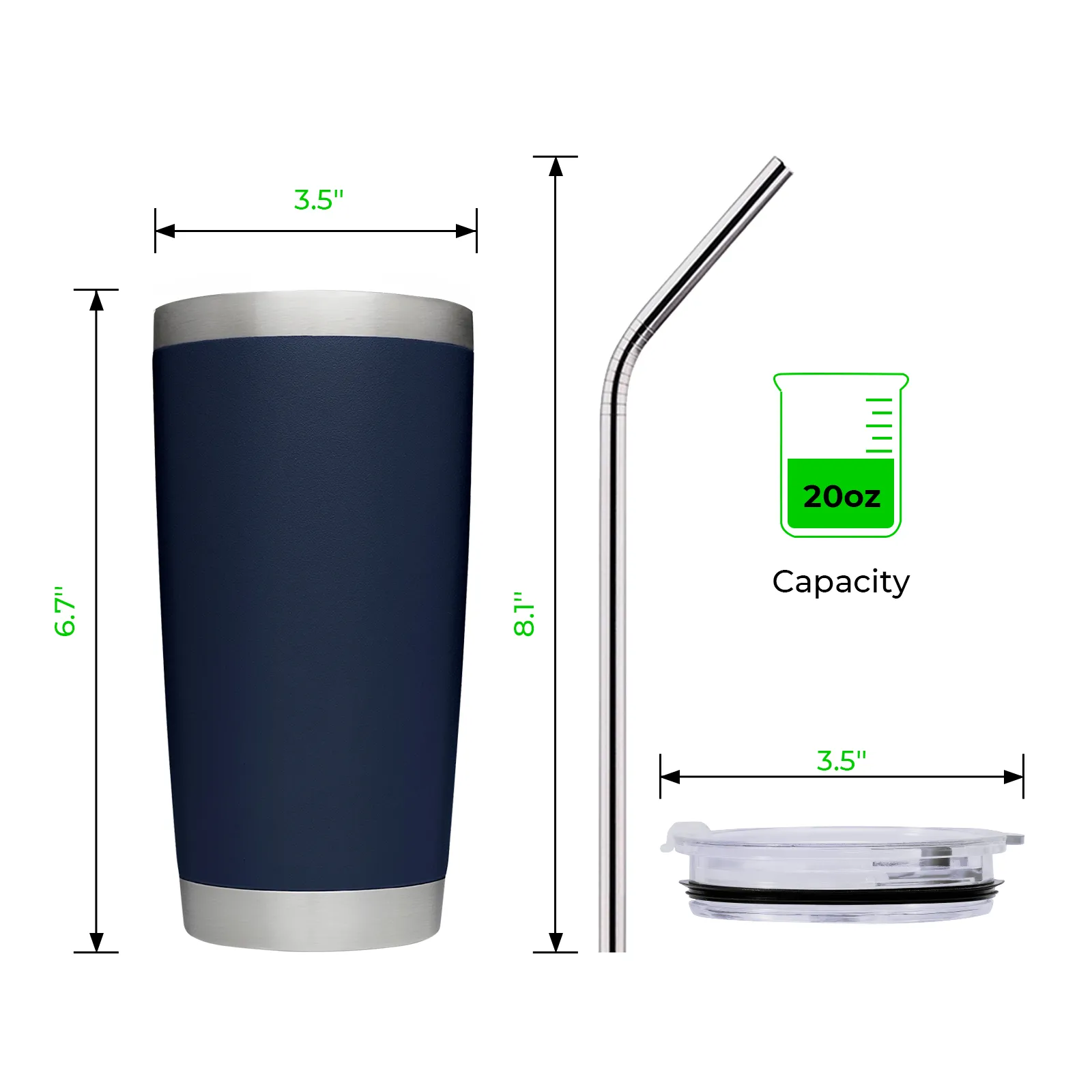20oz Stainless Steel Coffee Tumbler for Laser Engraving - Image 17