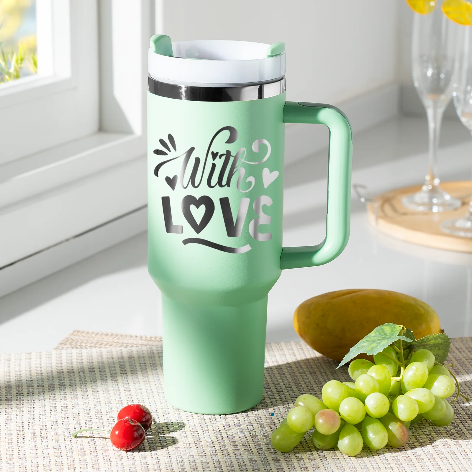 40oz Stainless Steel Tumbler with Removable Handle - Image 106