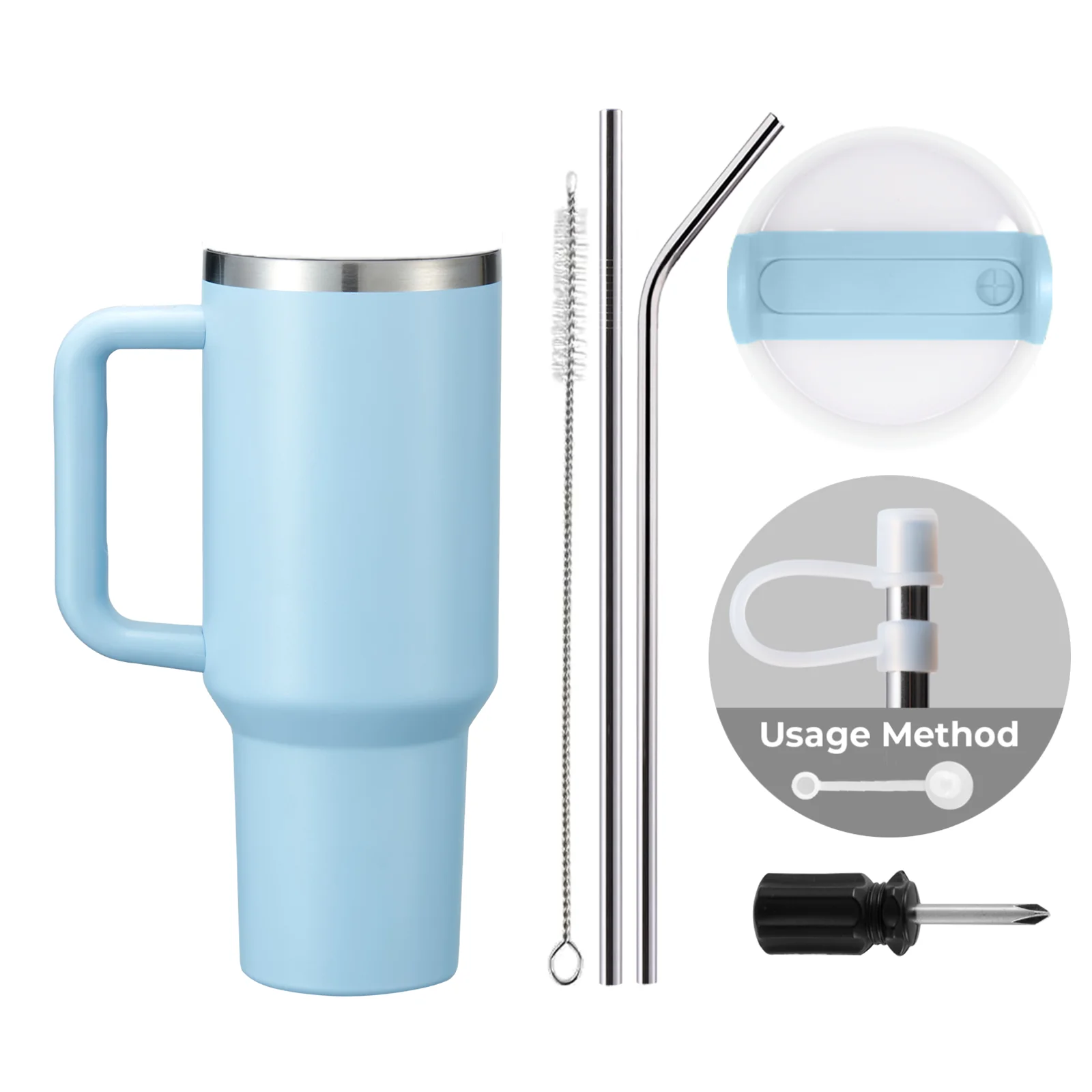 40oz Stainless Steel Tumbler with Removable Handle - Image 116