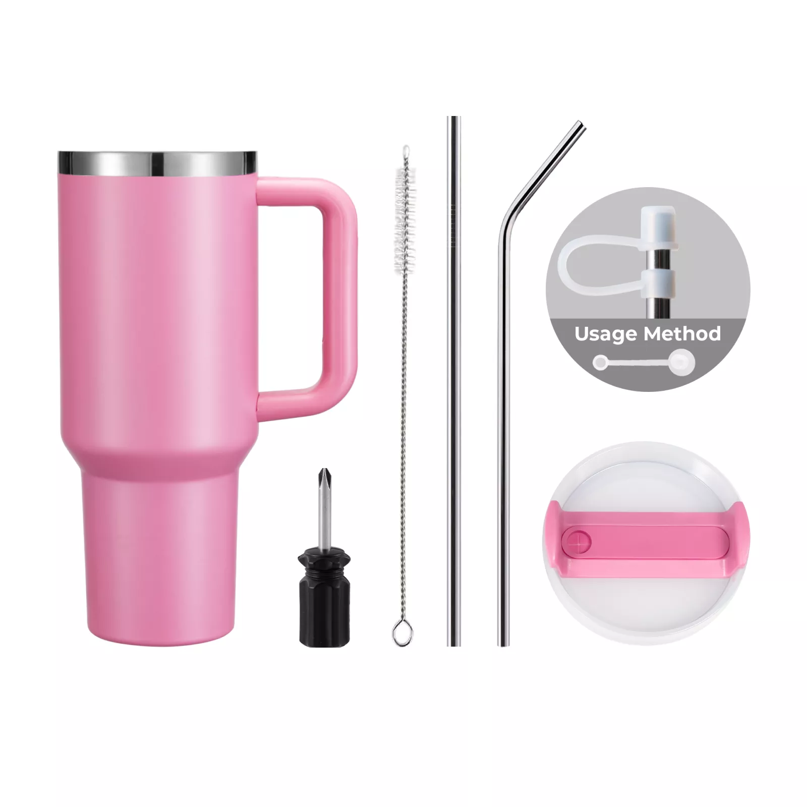 40oz Stainless Steel Tumbler with Removable Handle - Image 125