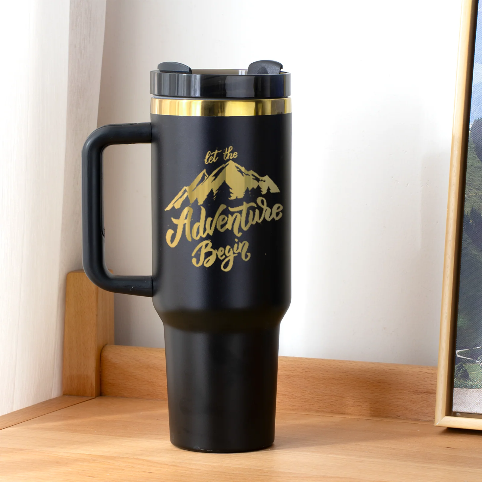 40oz Stainless Steel Tumbler with Removable Handle - Image 13