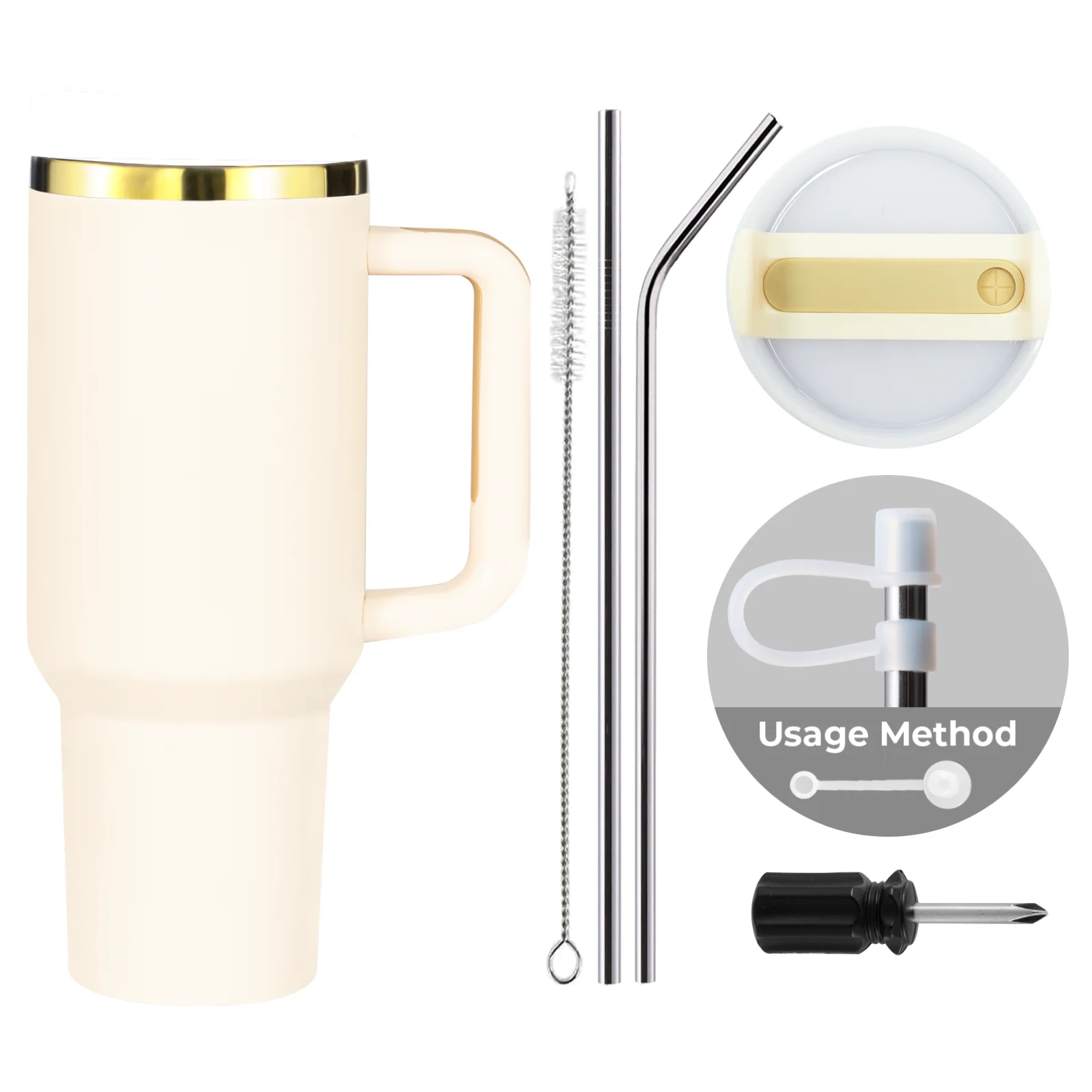 40oz Stainless Steel Tumbler with Removable Handle - Image 23