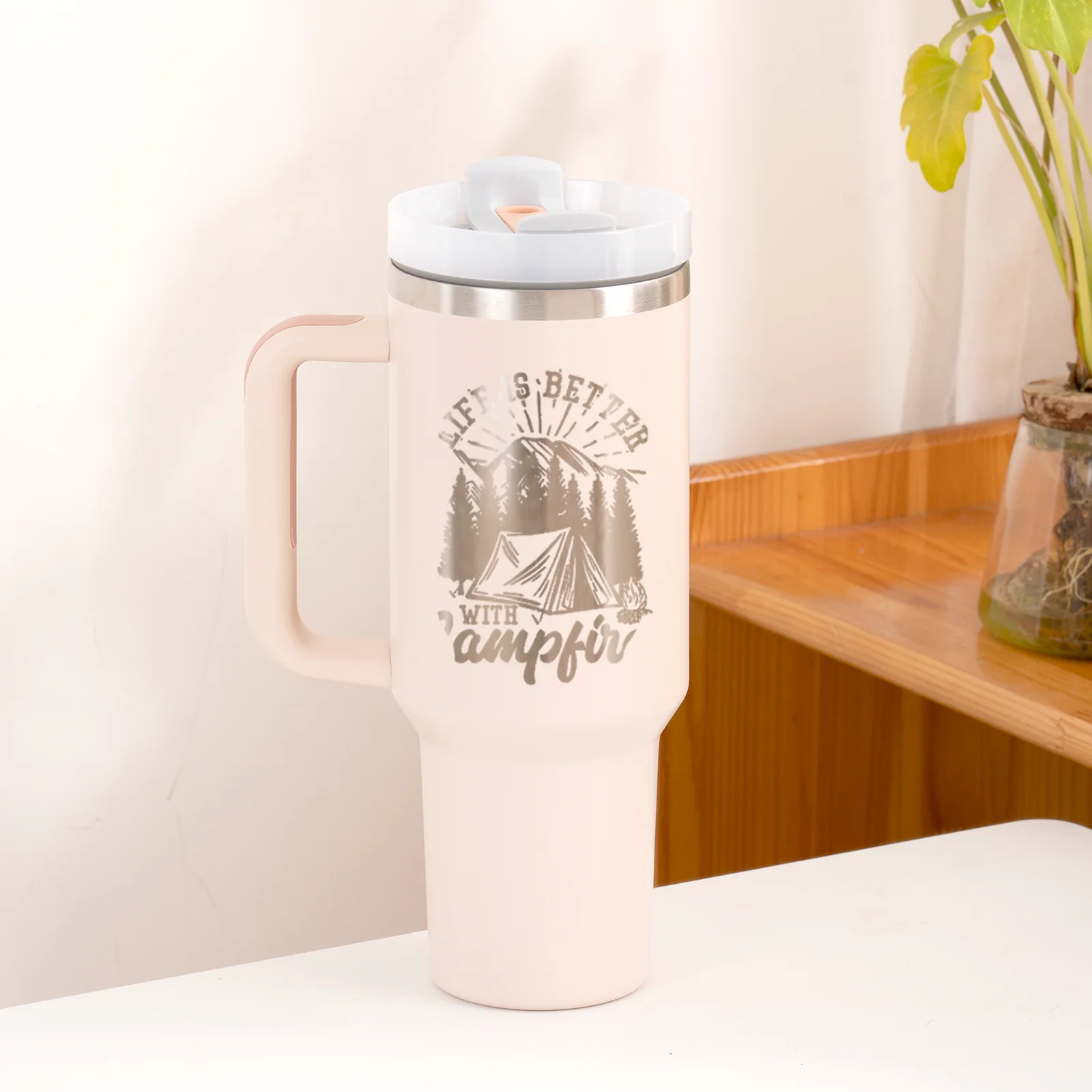 40oz Stainless Steel Tumbler with Removable Handle - Image 34