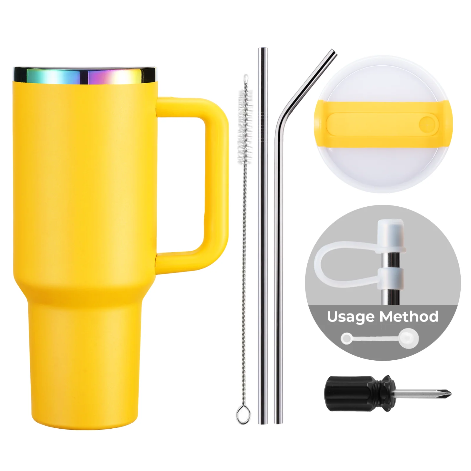 40oz Stainless Steel Tumbler with Removable Handle - Image 47