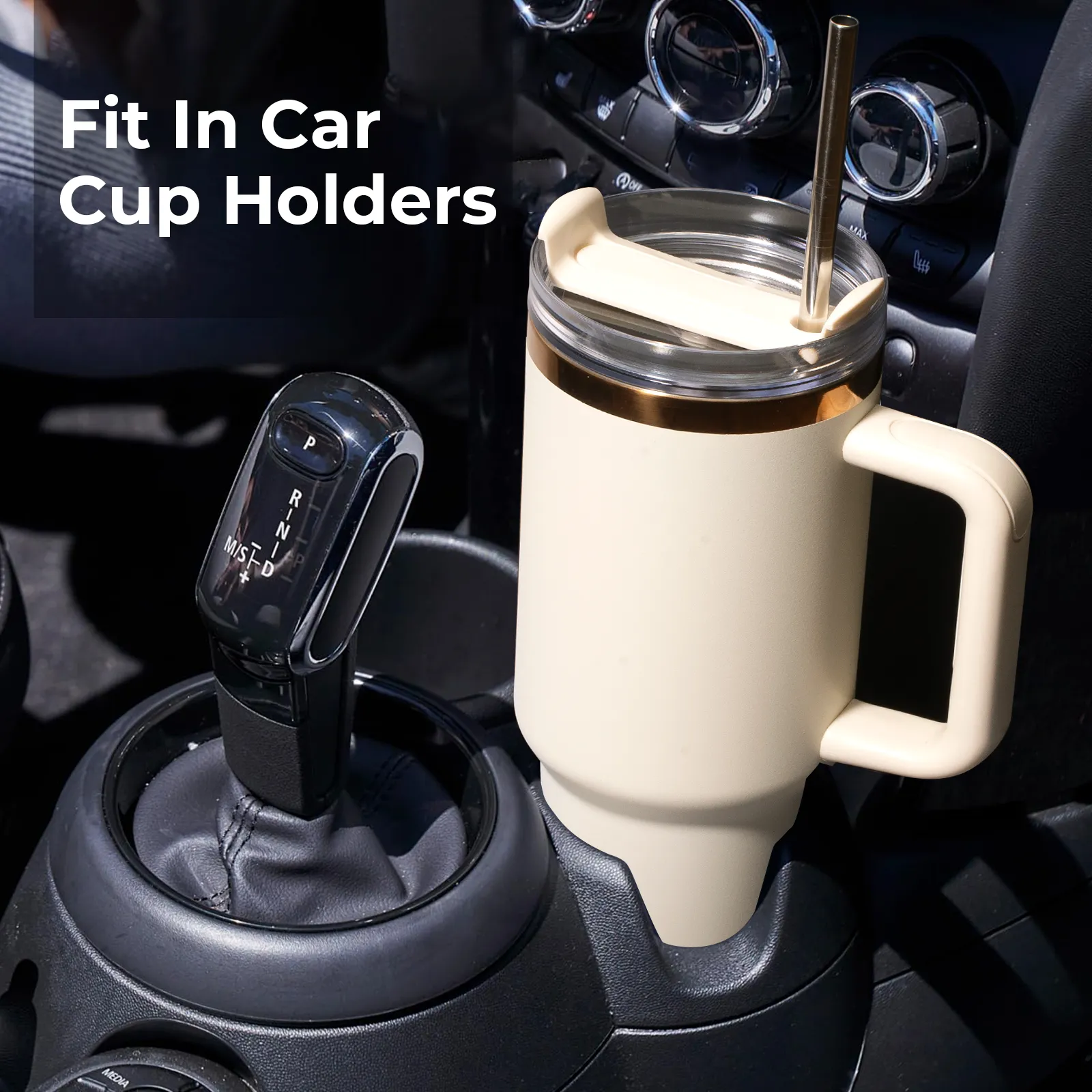 40oz Stainless Steel Tumbler with Removable Handle - Image 5