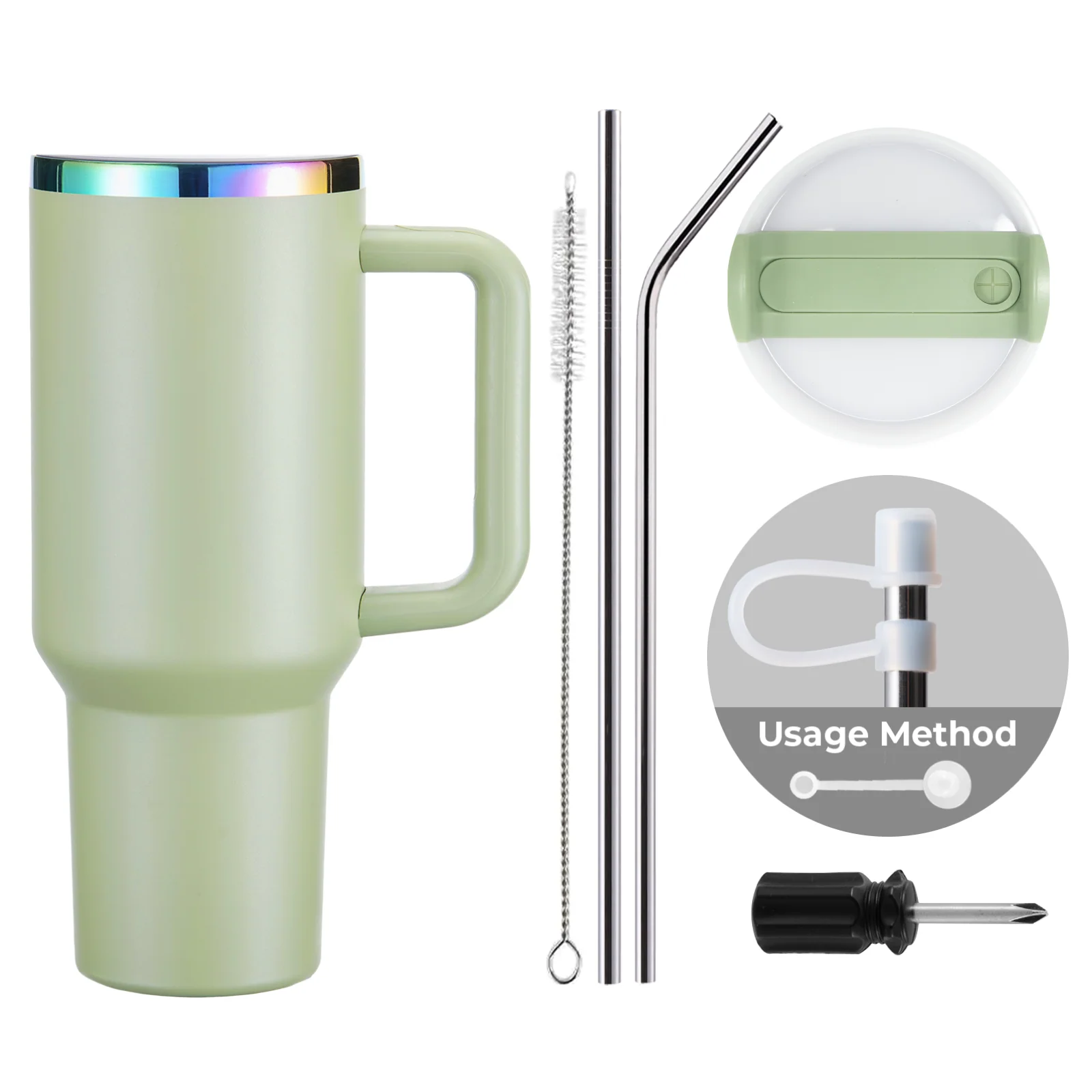 40oz Stainless Steel Tumbler with Removable Handle - Image 56