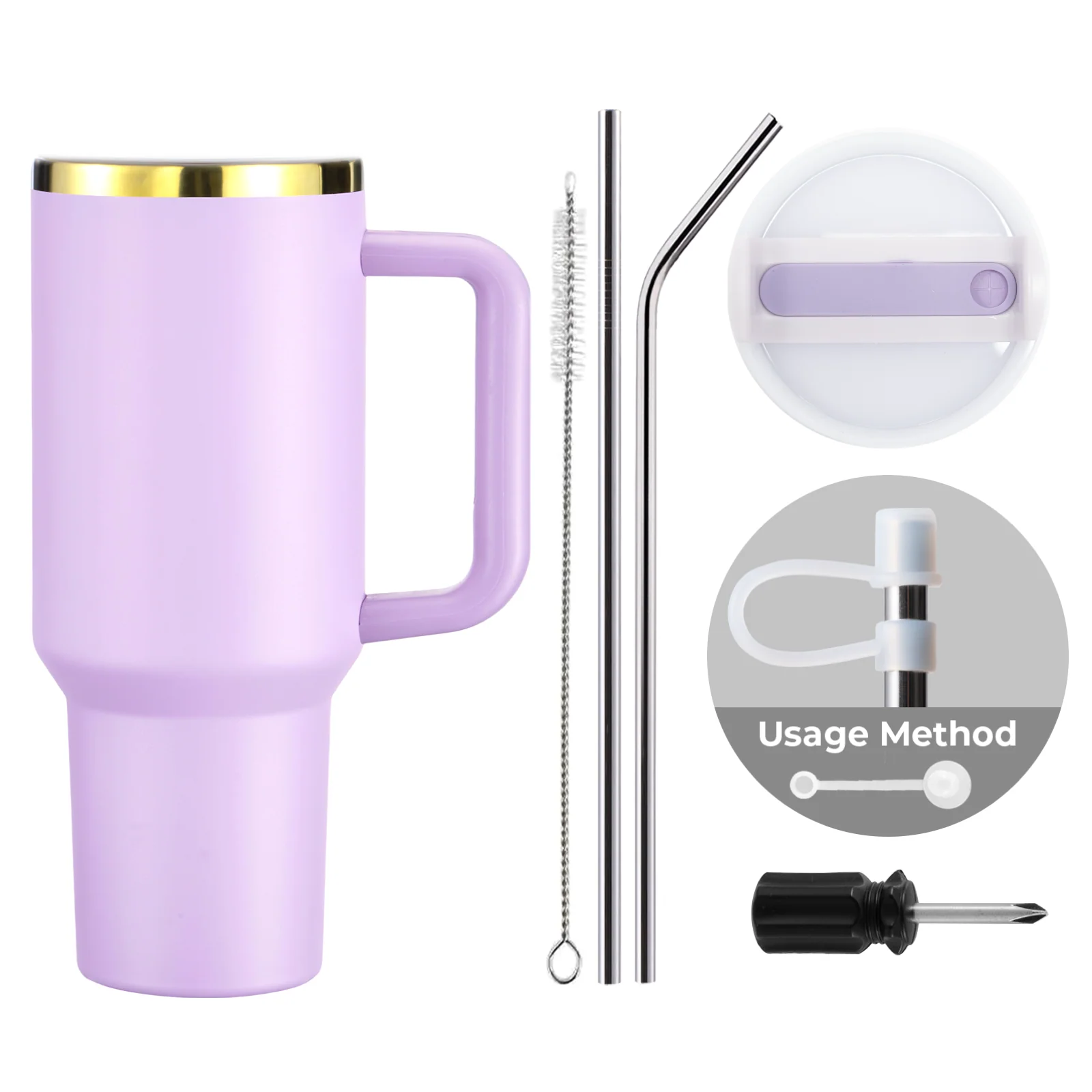 40oz Stainless Steel Tumbler with Removable Handle - Image 68