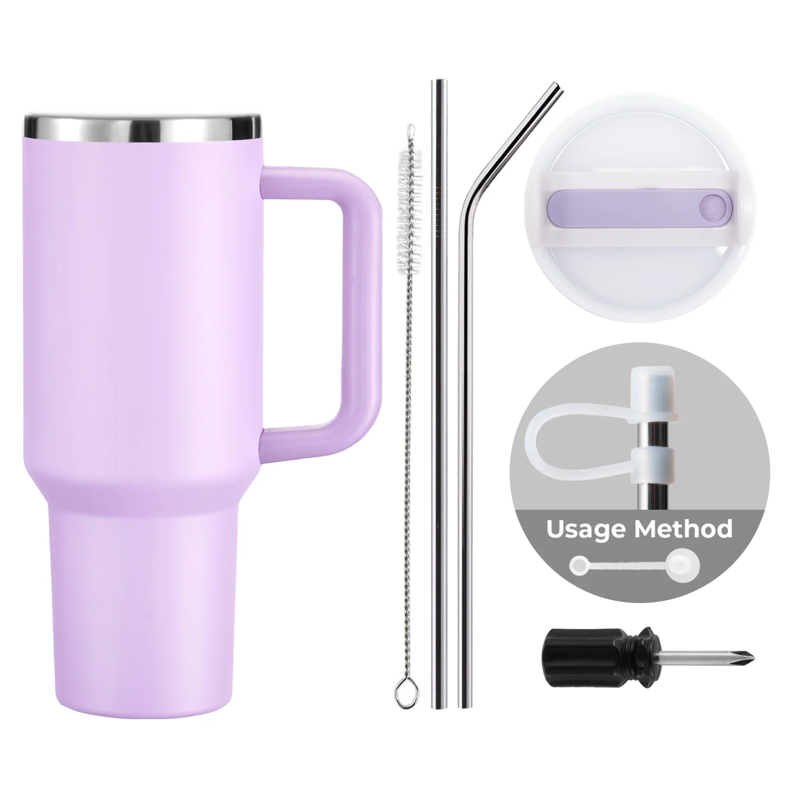40oz Stainless Steel Tumbler with Removable Handle - Image 71