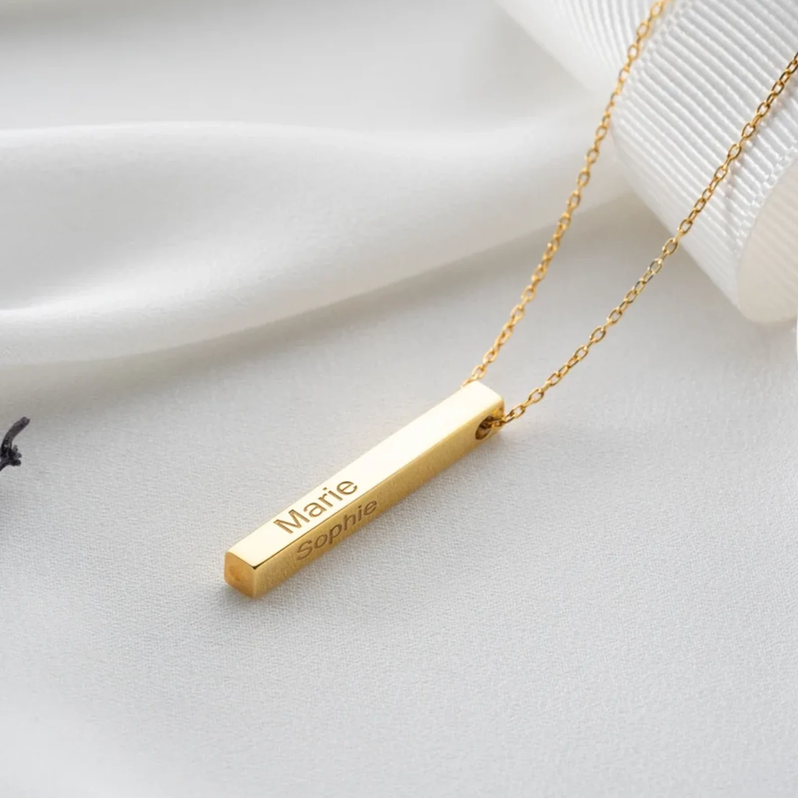 Stainless Steel Vertical Bar Necklace (6pcs) - Image 4