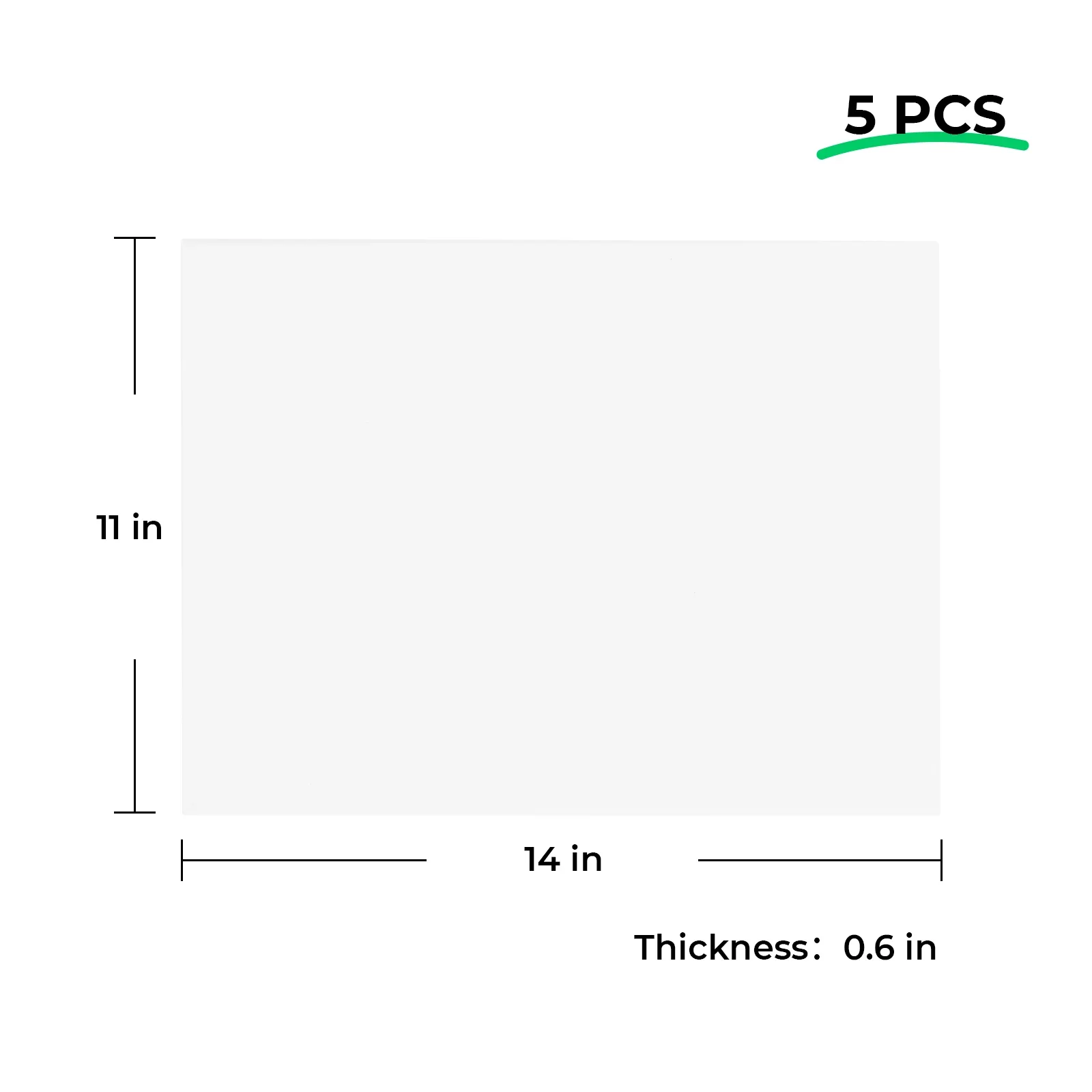 Stretched White Blank Canvas (5pcs) 8" x 10" - Image 3