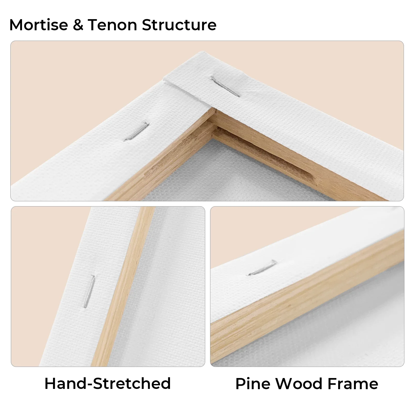 Stretched White Blank Canvas (5pcs) 8" x 10" - Image 6