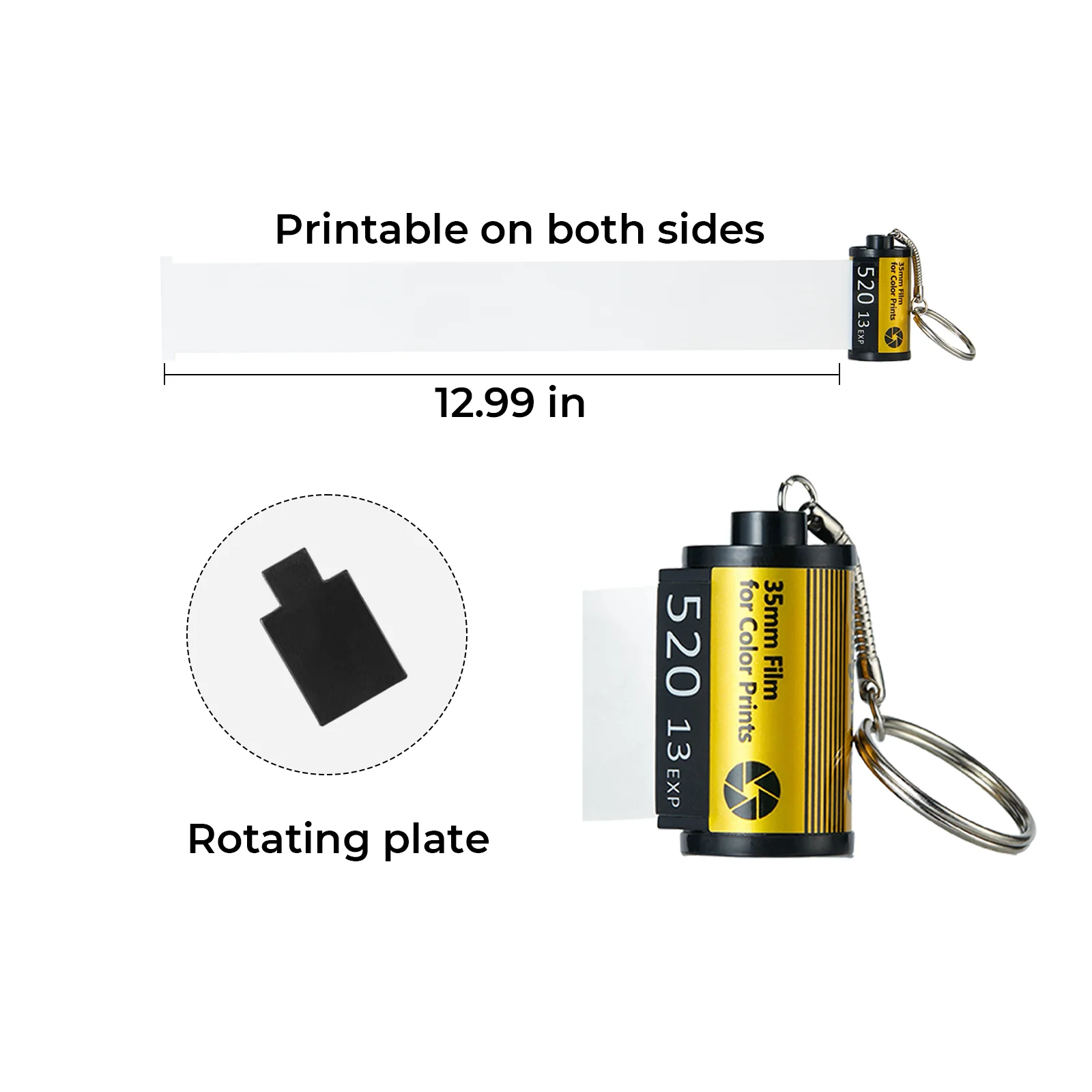 Sublimation Blank Film Roll Keychain (2pcs) - Image 3
