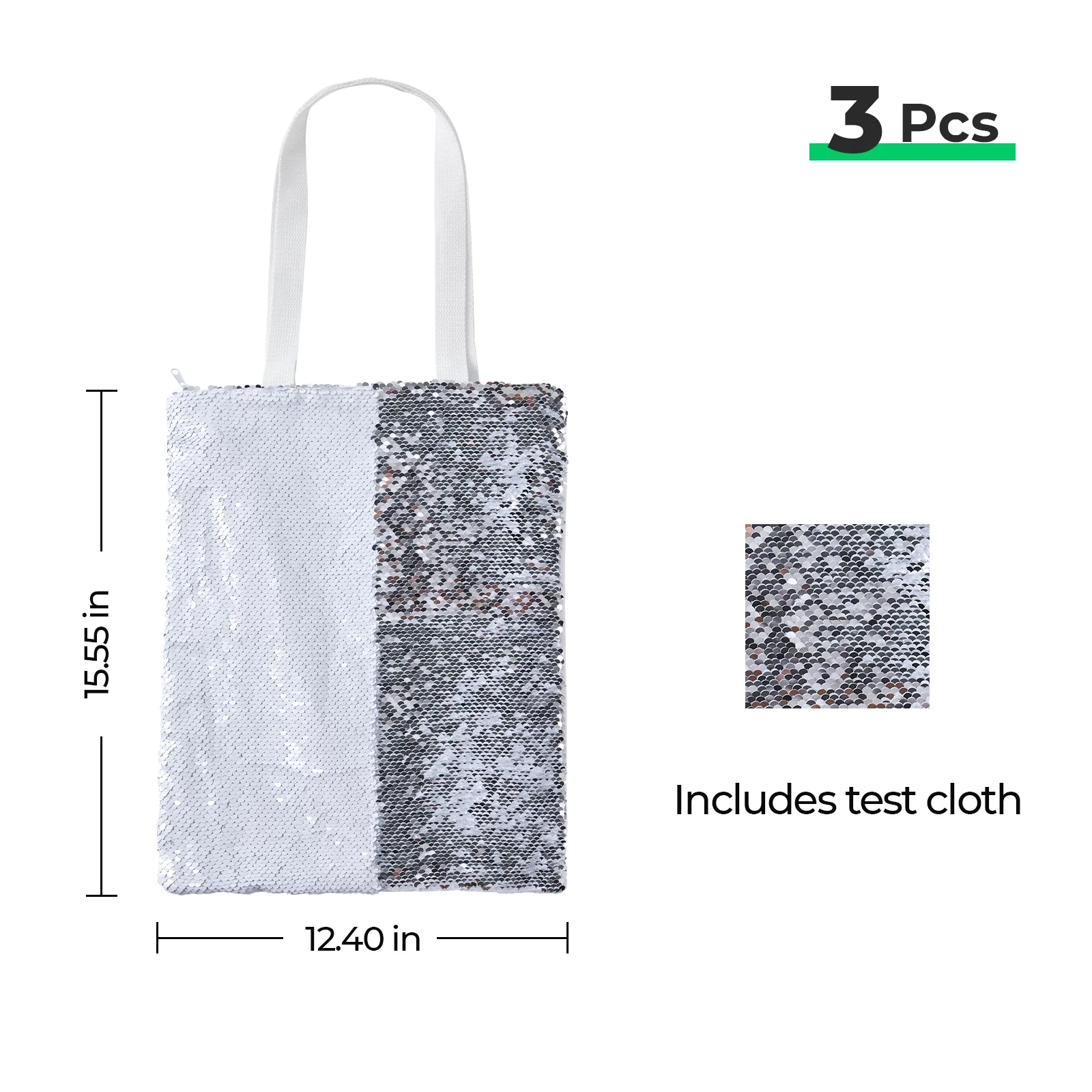 Sublimation Silver Sequin Bag (3pcs) - Image 3